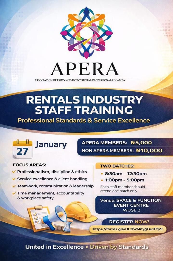 Rentals Industry Staff Training poster